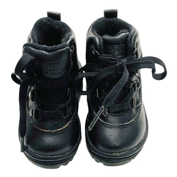 Vintage 90s Perry Ellis AMERICA K-2 Black Leather Hiking Boots - Picture 4 of 9